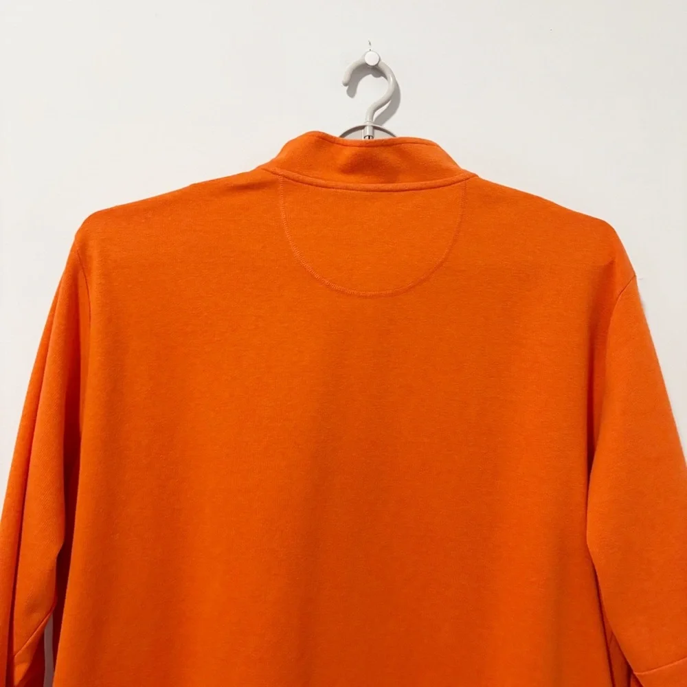 Adidas 3-stripes Quarter-Zip Pullover‎ Mens Size 4XL Orange Activewear Big Man